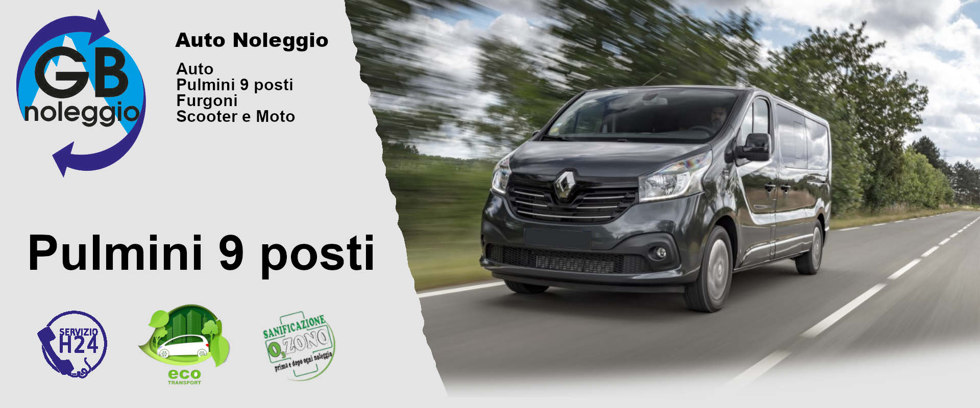 gb noleggio pulmino 9 posti